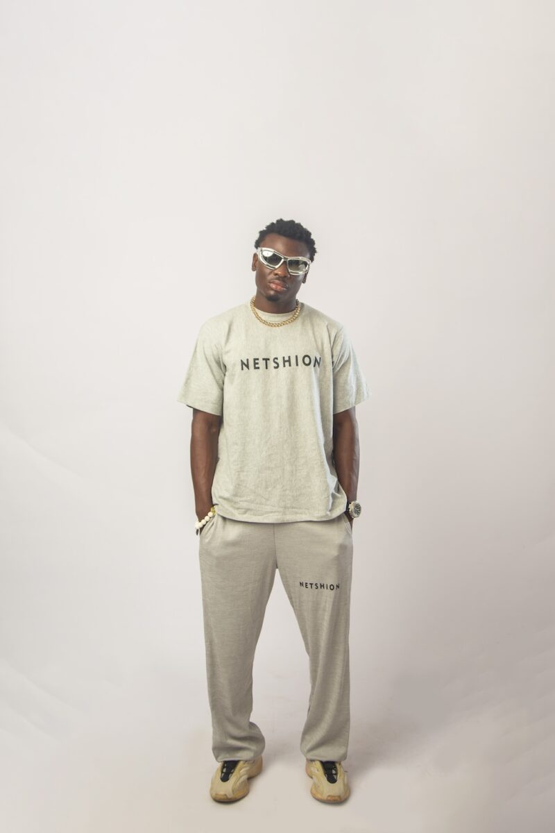 'Netshion' Graphic Men's Set - Grey - Image 5