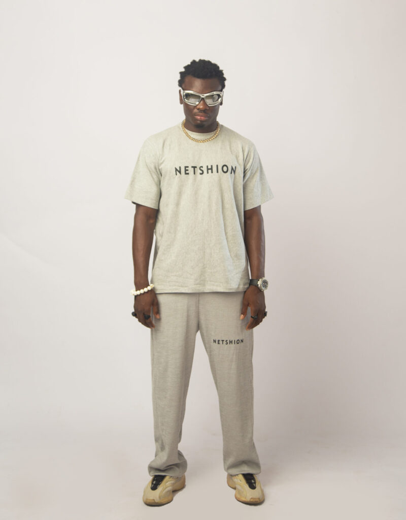 'Netshion' Graphic Men's Set - Grey