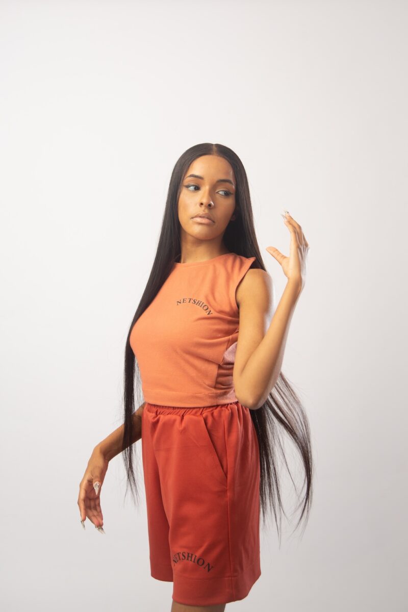 Netshion graphic women's set - Orange - Image 2